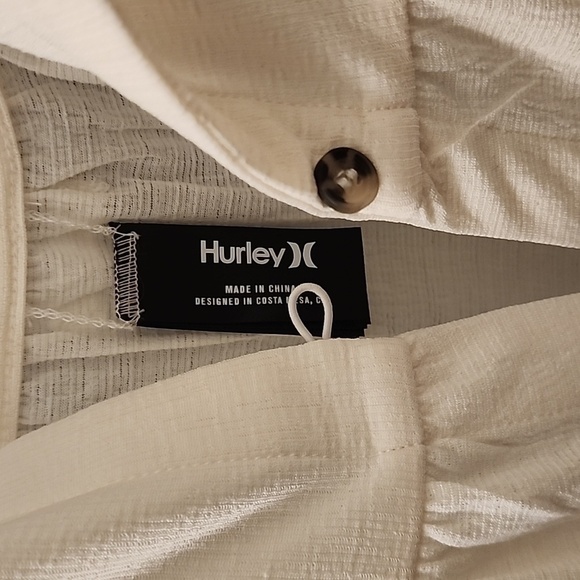 Hurley Solid Button Down Tiered Midi Dress - Picture 4 of 10